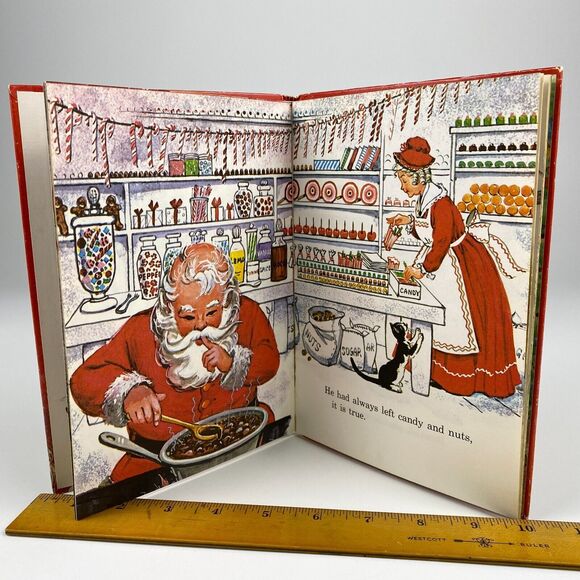 VTG 1966 Santa’s Surprise Book Whitman BIG Tell-a-Tale Joan Potter Elwart HC - Picture 9 of 12